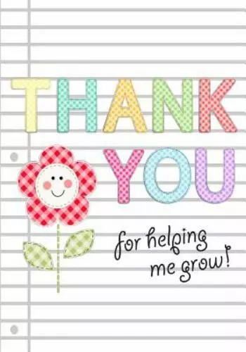 Thank You For Helping Me Grow Teacher Appreciation Gift Notebook Or