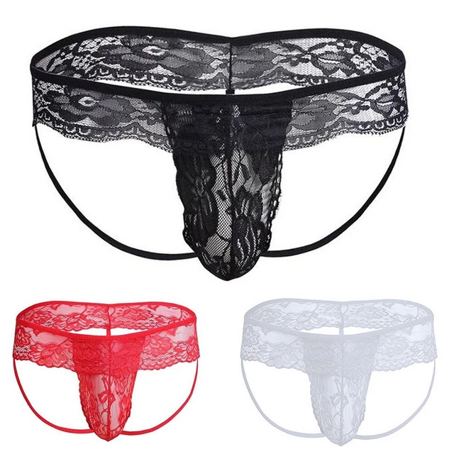 HOMMES SEXY LINGERIE Sissy Pochette Culotte Dentelle Pour Boxer Slip