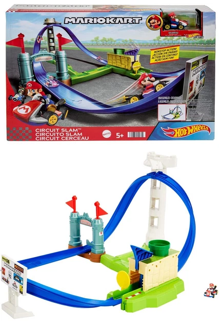HOT WHEELS NINTENDO Mario Kart Car Racing Circuit Slam Track Set Hgk EUR PicClick IT