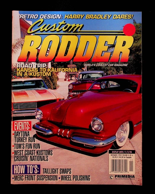 VINTAGE CUSTOM RODDER Magazine November Hot Rod Daytona Turkey Run