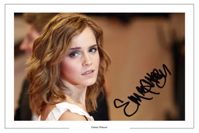 STUNNING HARRY POTTER Emma Watson Copy Signed 8x6 Photo Framed And