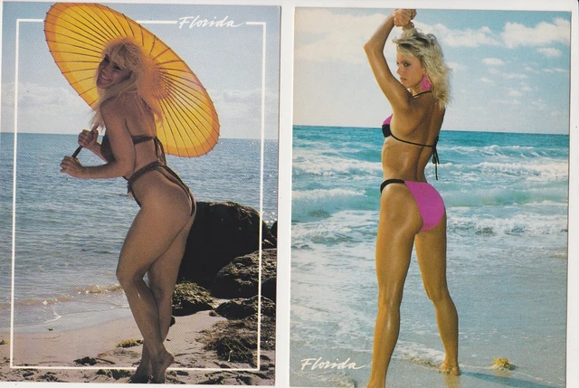 FLORIDA GIRLS POSTCARDS Risque S Pinup Bikini Beach Set Of PicClick UK