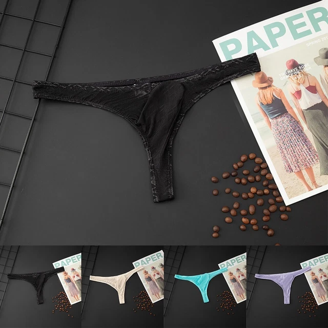 MEN JOCKSTRAP BRIEFS T Back Thong Underwear Low Rise Bikini G String Underpants EUR