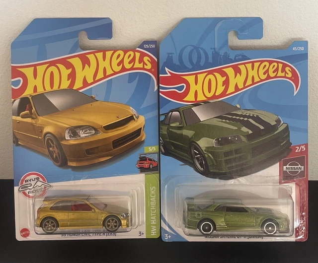 Hot Wheels Honda Civic Type R Ek Super Treasure Hunt Nissan Skyline Gtr R Eur