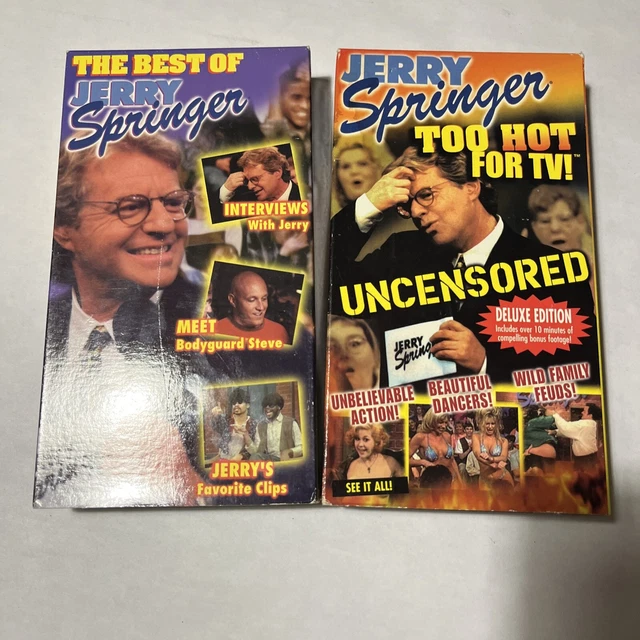 JERRY SPRINGER VHS Too Hot For Tv And Best Of PicClick CA