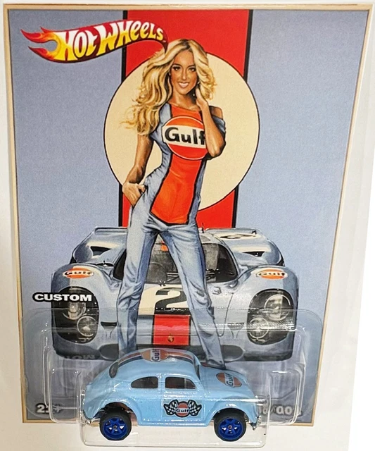 VW BUG CUSTOM Hot Wheels Gulf Racing Series Car W Real Riders 92 72 PicClick UK