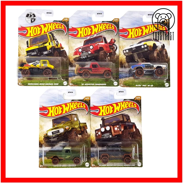 HOT WHEELS MUD Runners HFW Set Of Cars Bundle Complete Set Off Road PicClick UK