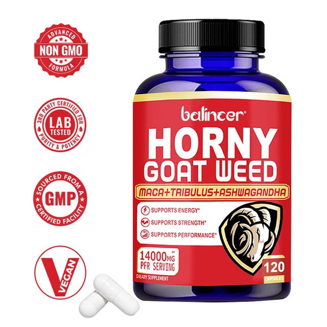 HORNY GOAT WEED Capsules 500mg Extract Sex Libid Stamina 7 76