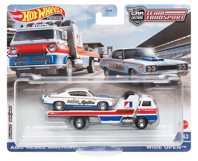AMC REBEL MACHINE Wide Open Team Transport Hot Wheels HCR