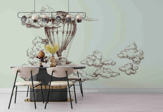 3D CLOUD HOT Air Balloon Wall Murals Wallpaper Murals Wall Sticker Wall 106 EUR 90 80 PicClick FR