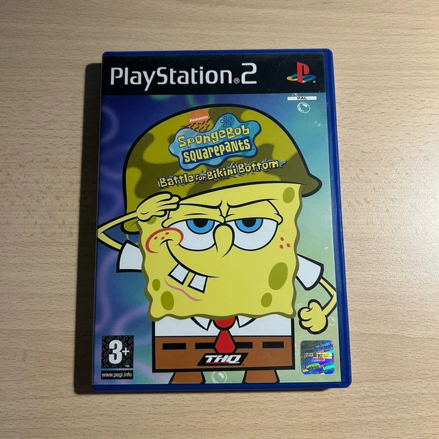 SPONGEBOB BATTLE FOR Bikini Bottom PlayStation 2 Ps2 Ottime Condizioni