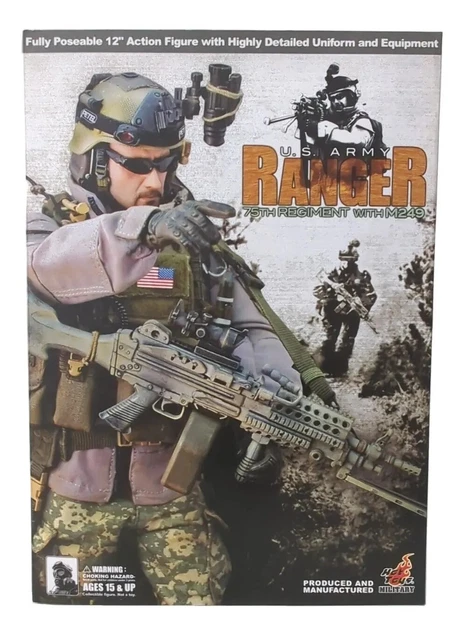 HOT TOYS 1 6 12 Military U S Army Ranger 75th Regiment With M249