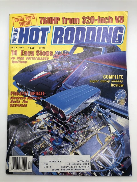 POPULAR HOT RODDING Magazine July 1986 Complete Super Chevy Sunday Review 12 58 PicClick UK