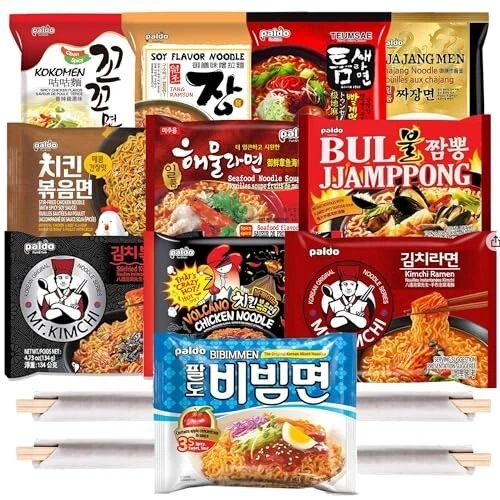 PALDO KOREAN HOT Er Pack Vielfalt Instant Ramen Nudeln EUR