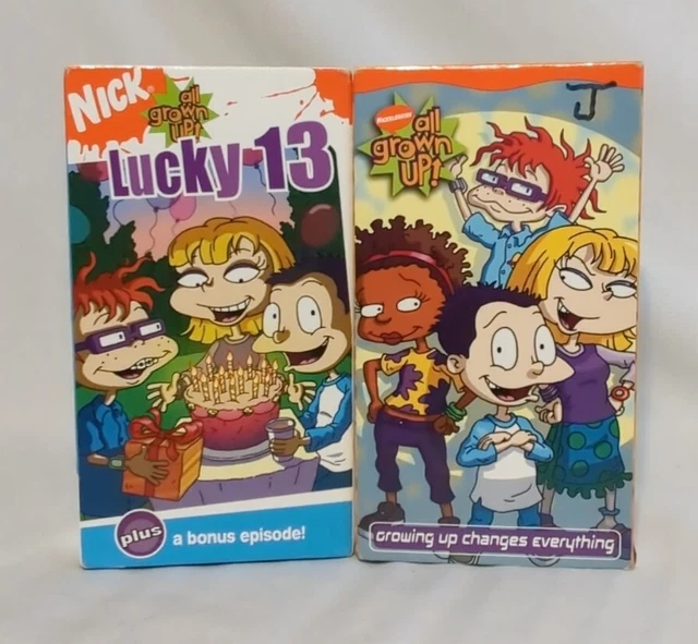 NICKELODEON RUGRATS ALL Grown Up VHS Lot HTF Lucky Nicktoons Klasky