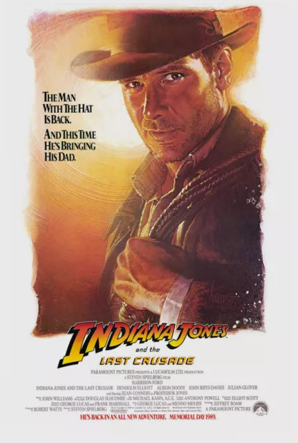 Indiana Jones And The Last Crusade Movie Poster Sided Original