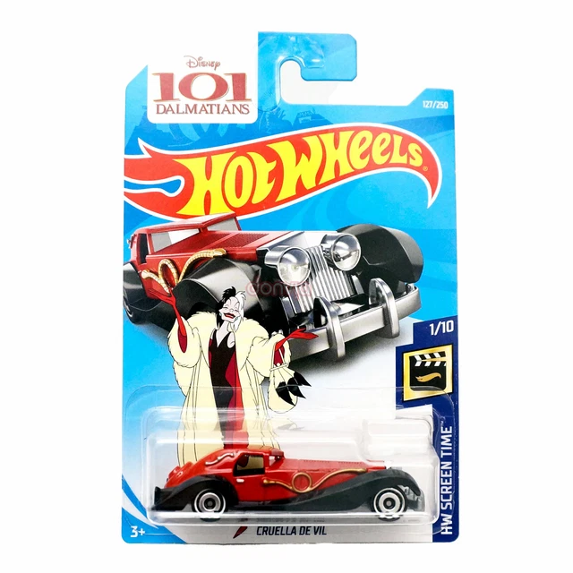 HOT WHEELS DISNEY Dalmatians Cruella De Vil HW Screen Time