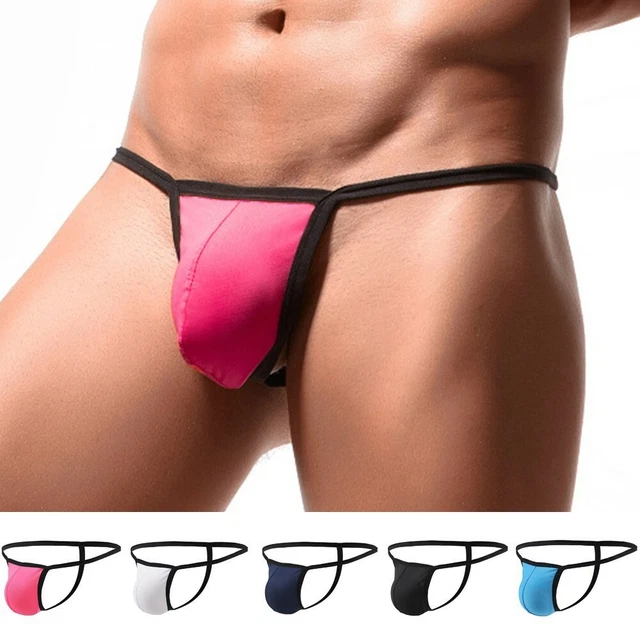 HOMMES DOS EN T G String Sexy Bikini Sous Micro Maille Pur Pochette