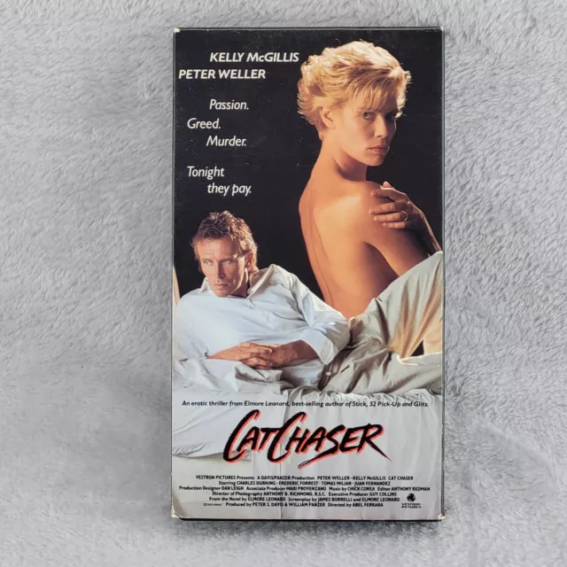 Cat Chaser Vhs Kelly Mcgillis Peter Weller Tested Picclick