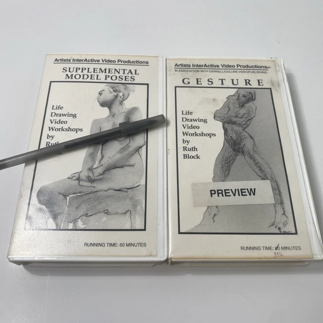 SUPPLEMENTAL NUDE MODEL Poses Ruth Block Art Drawing VHS Lot Of READ PicClick UK