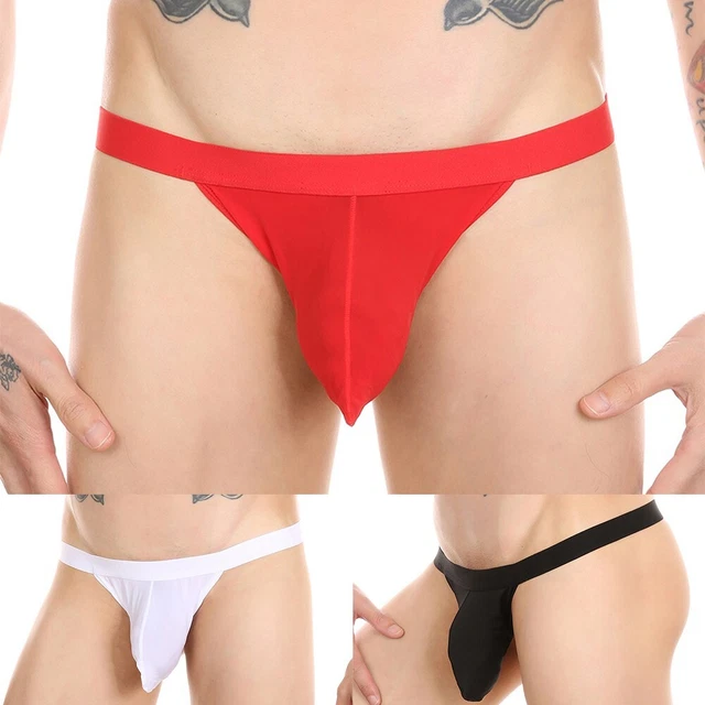 Hommes Sexy G String Bikini Slip Culotte Dos Nu String Suspensoir Sous
