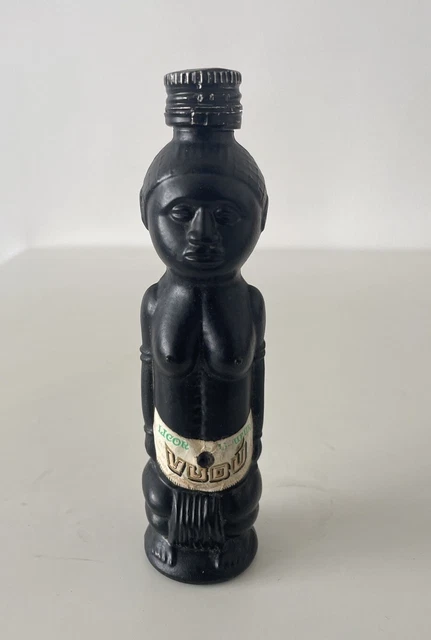 VINTAGE MINIATURE LIQUOR Bottle VUDO Naked Black Female