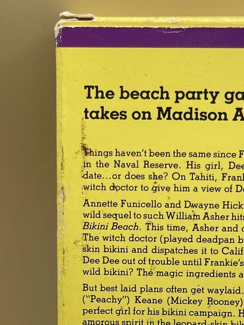 HOW TO STUFF A Wild Bikini VHS Annette Funicello Mickey Rooney Release PicClick CA