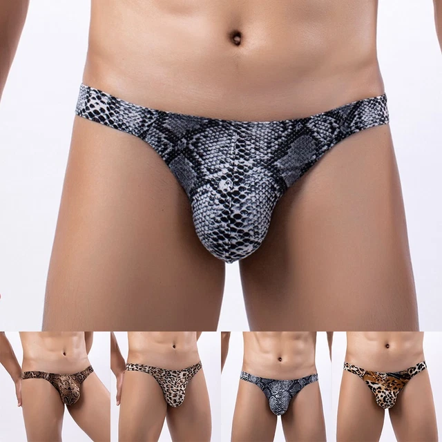 SOUS VÊTEMENTS DE BIKINI homme basse hauteur léopard G corde culotte