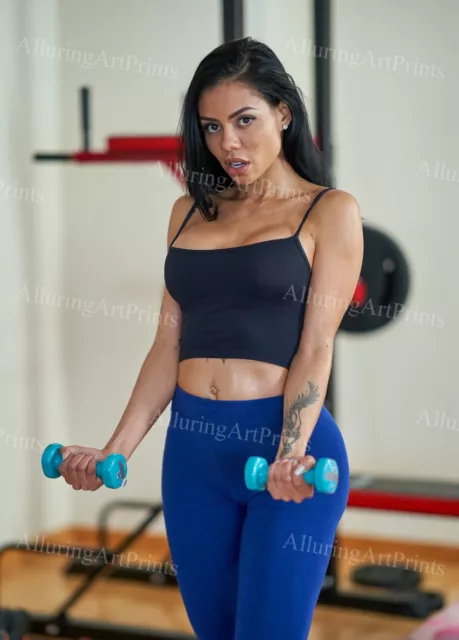 Canela Skin Risque Print Latina Model Pretty Woman Big Boobs Gym Workout E Picclick