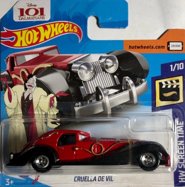 HOT WHEELS 1 64 Único Cruela De Vil 101 Dalmat Real Riders Serie