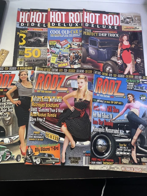 LOT OF 7 Hot Rod Magazines 3 Ol Skool Rodz 4 Hot Rod Deluxe 7 88