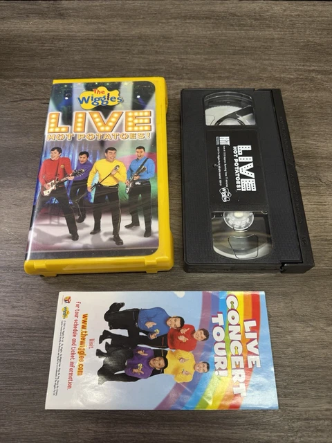 THE WIGGLES LIVE Hot Potatoes Vintage VHS Video Cassette Tape Yellow