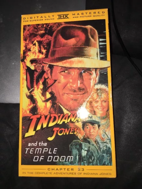 INDIANA JONES AND THE TEMPLE OF DOOM VHS 1986 HARRISON FORD Hi Fi
