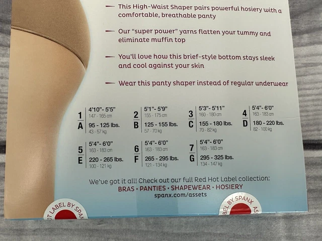 SPANX ASSETS RED HOT LABEL SUPER CONTROL HIGH WAIST SHAPEWEAR PANTY Sz