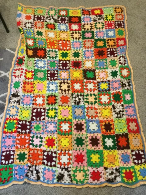 Handmade Granny Square Blanket Crochet Afghan Throw Blanket X