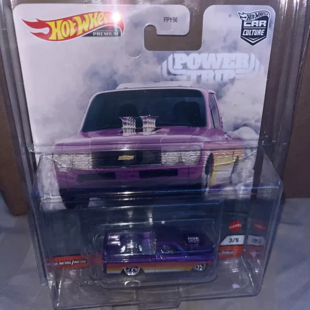 HOT WHEELS PREMIUM Purple Custom Chevy LUV Truck W Real Riders Car