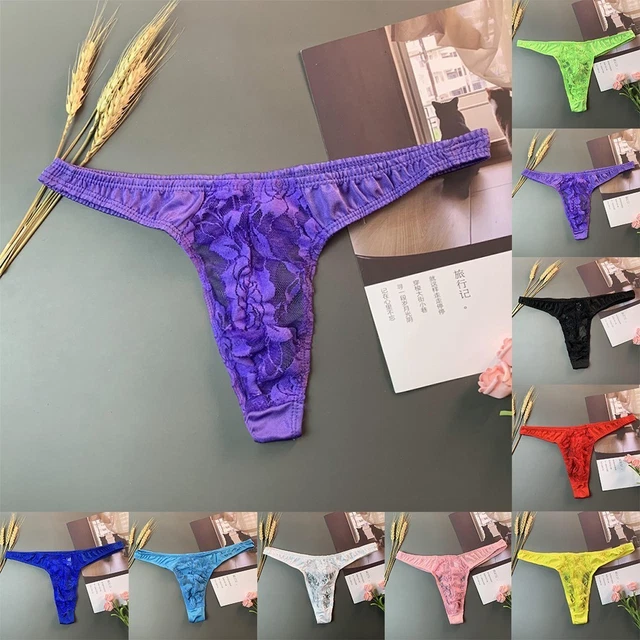 HOMME SEXY SISSY Pochette Maille Pur Culotte Dentelle G String Gay Sous