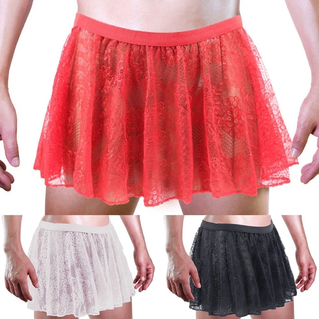 HOMMES SISSY SATIN Jupe Culotte G String Bikini String Slip Underwear