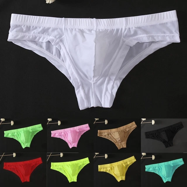 MENS LOW RISE Sexy Stretchy Bikini Thong Pouch Underwear Briefs Size M
