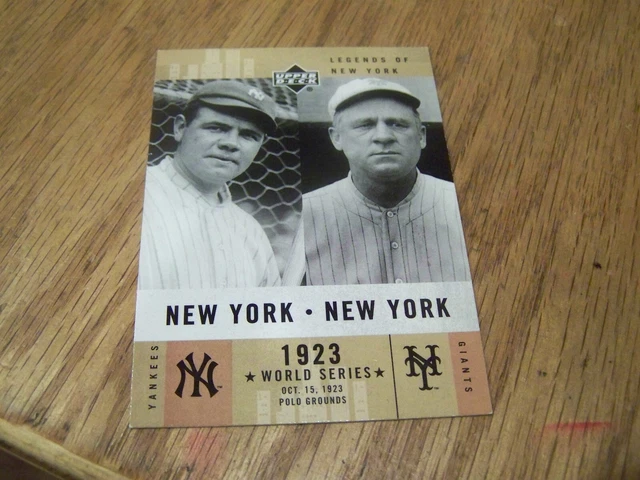 CARTE BABE RUTH Legends Of New York 1923 World Series 2001 Jeu