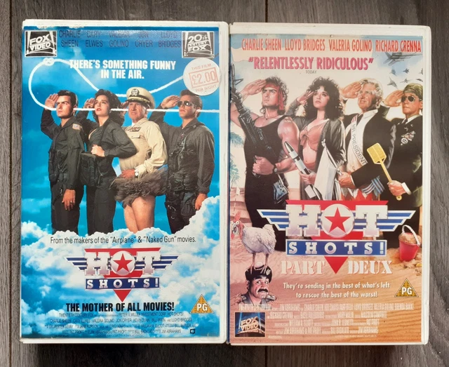 HOT SHOTS PART Ex Rental VHS Charlie Sheen Fully Tested PicClick UK