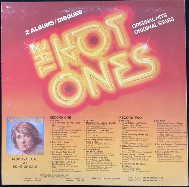 The Hot Ones Ktel Compilation Lp Canada Picclick Ca