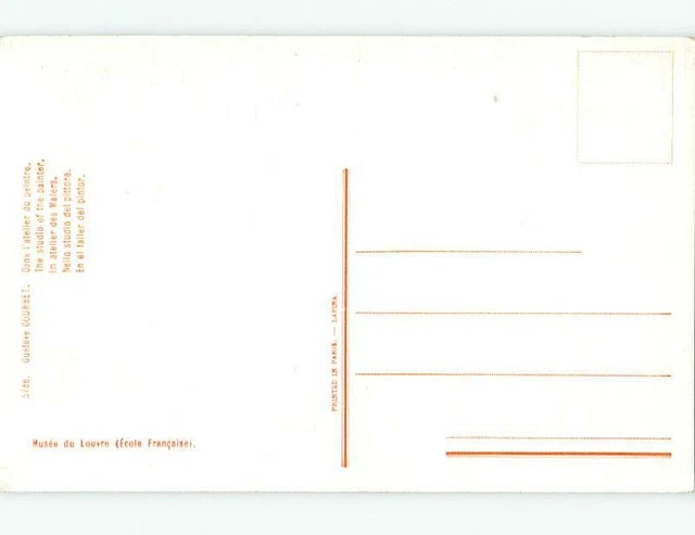 PRE LINEN FOREIGN RISQUE NUDE WOMAN STAND BESIDE PAINTER PAINTING