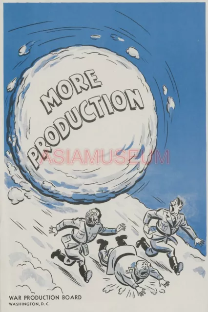 1943 WWII TOJO COMIC CARICATURE FUNNY SNOWBALL WAR CARTOON PROPAGANDA