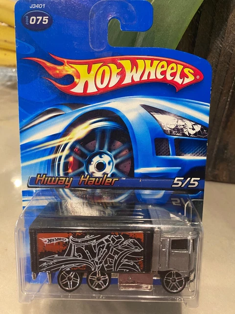 2006 HOT WHEELS 75 Étiquette Rides 5 5 Hiway Hauler Argent Noir W