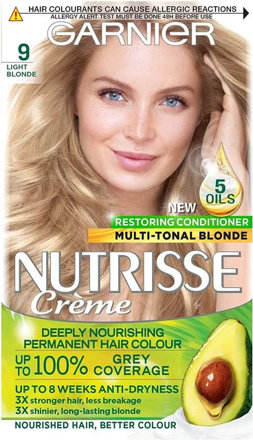GARNIER NUTRISSE BLONDE Hair Dye Permanent Up To Percent Grey Hair