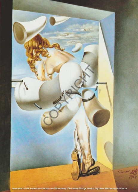 Poster Surrealismus Surrealism Erotic Vintage Art Penis Vagina Nude