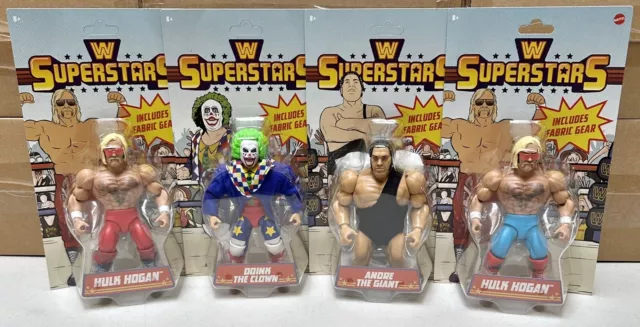 Wwe Mattel Superstars Series Hulk Hogan Blue Red Andre The Giant