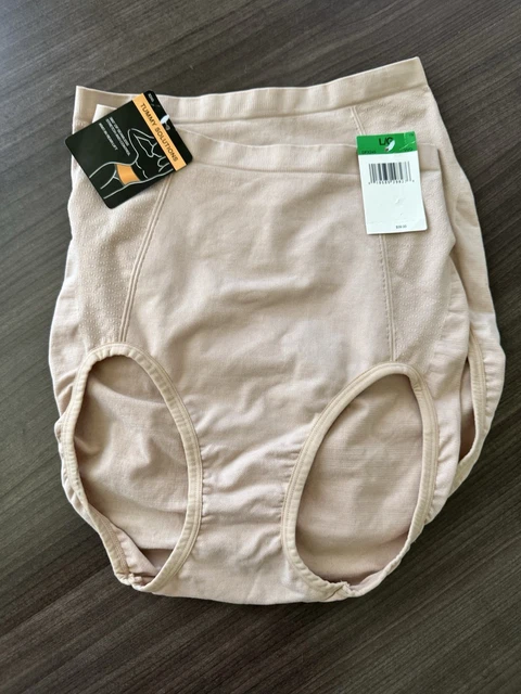 BALI SEAMLESS EXTRA Firm Control Shaping Briefs Nude 2 Pack Womens