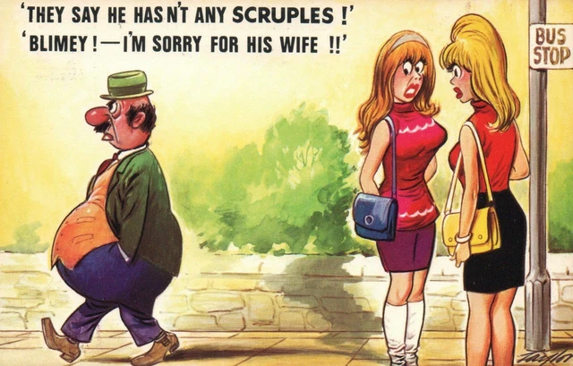 RUDE RISQUE COMIC Bamforth Dumb Blonde Mixes Up Scruples Testicles Postcard EUR 3 62 PicClick FR